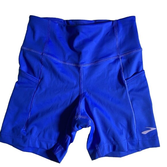 Brooks Pants - Brooks Women Size Small Method 5” Short Tights Bluetiful Wicking 4 Way Stretch